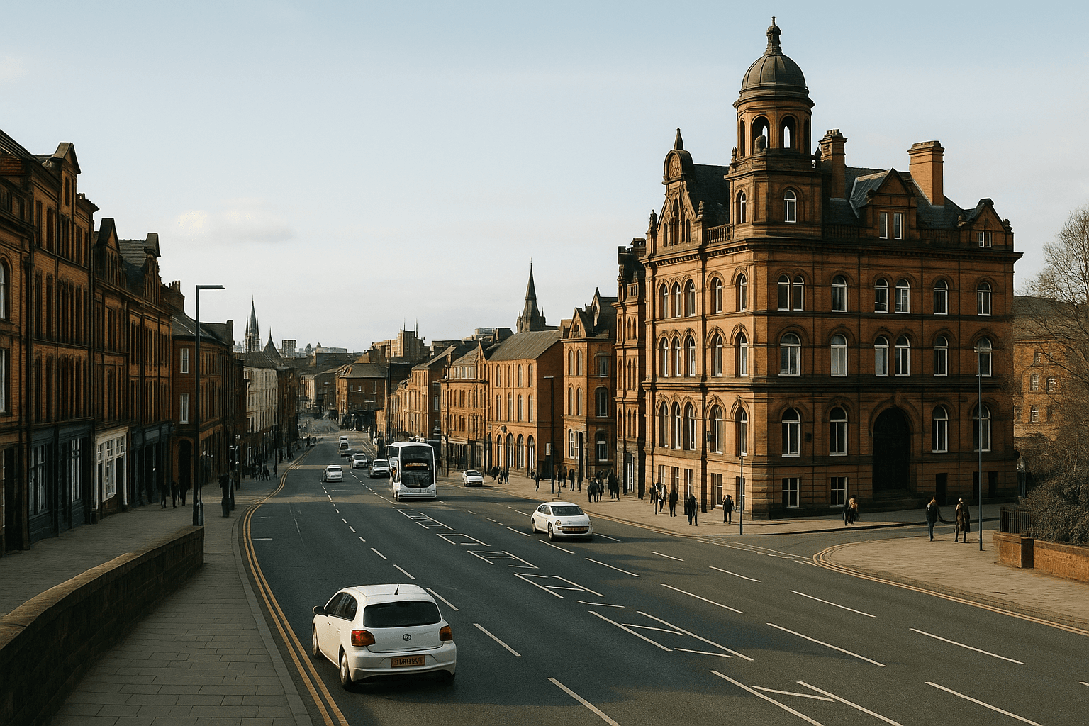 AI-generated aerial-style hero image for Leeds