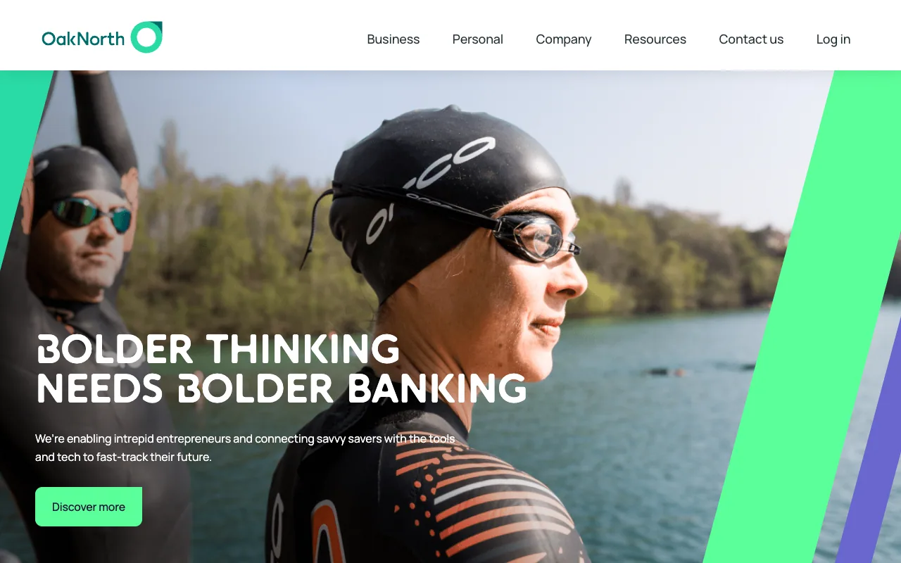 OakNorth Bank website preview