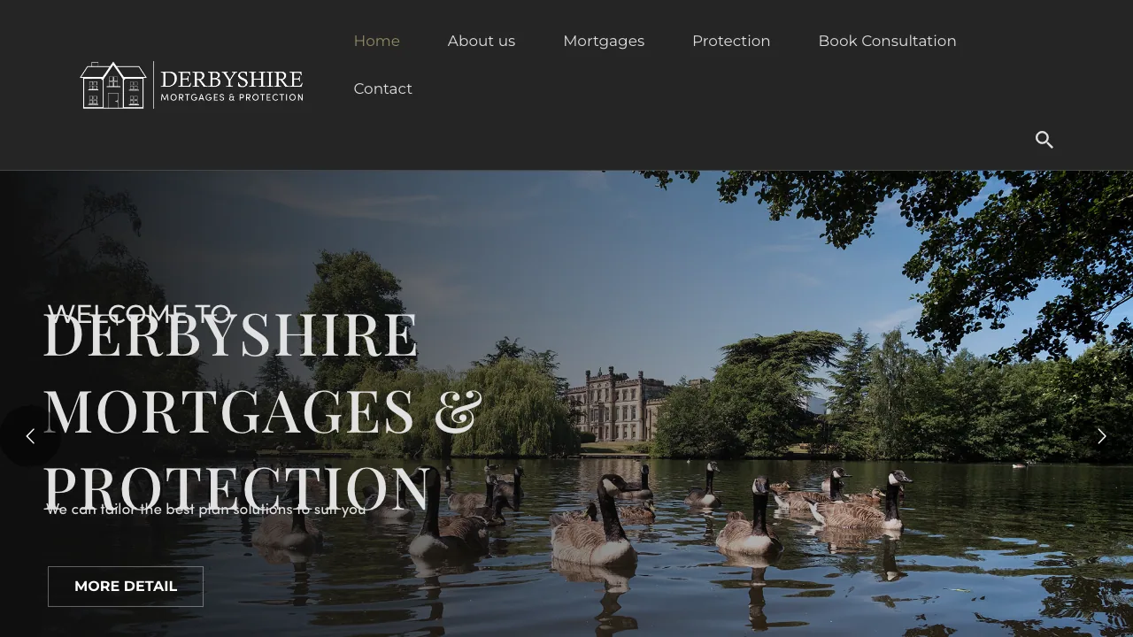 Derbyshire Mortgages and Protection website preview