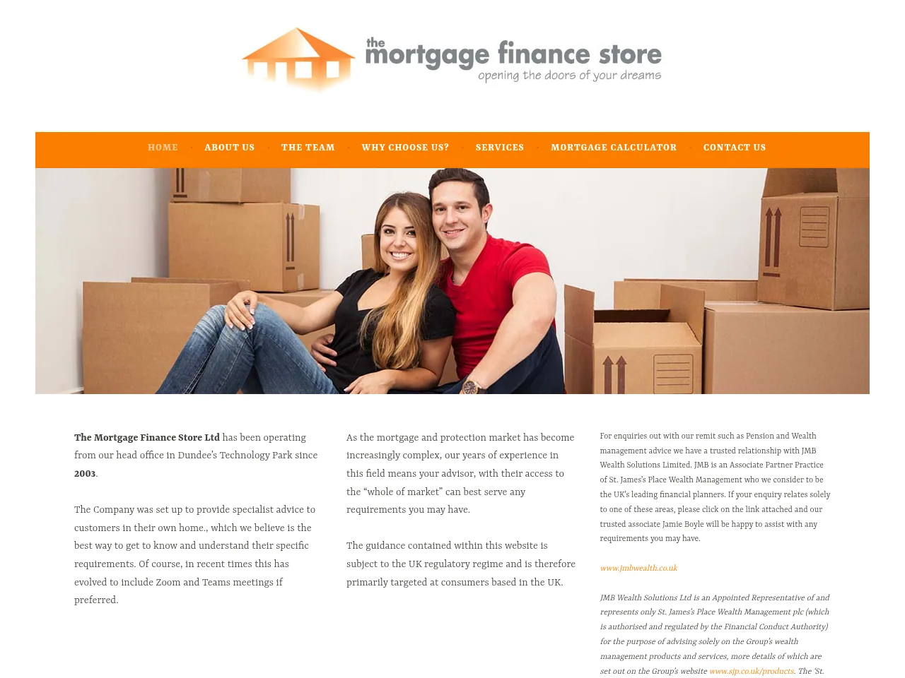 The Mortgage Finance Store website preview