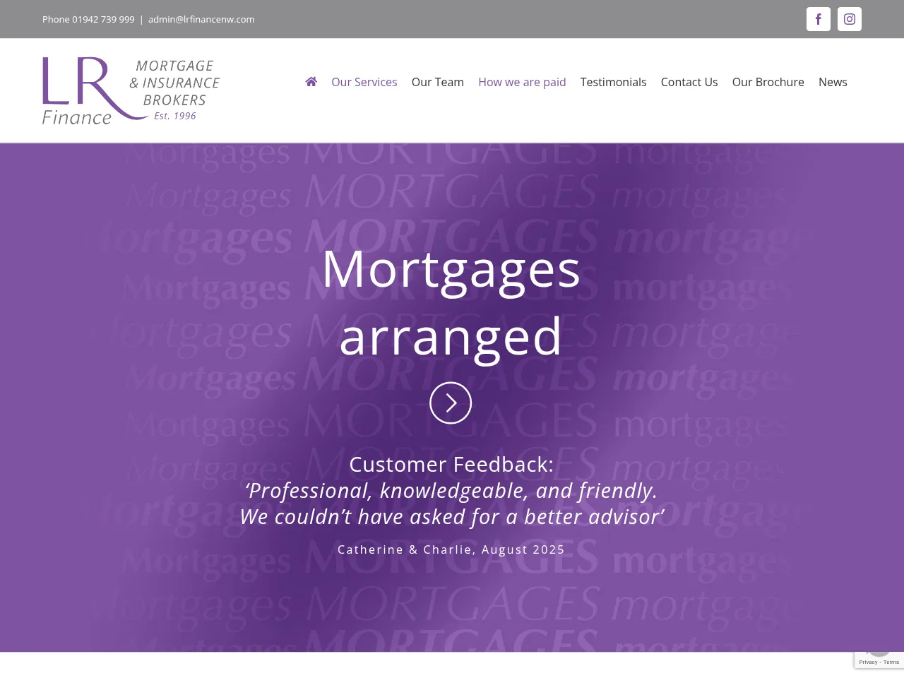 LR Finance website preview