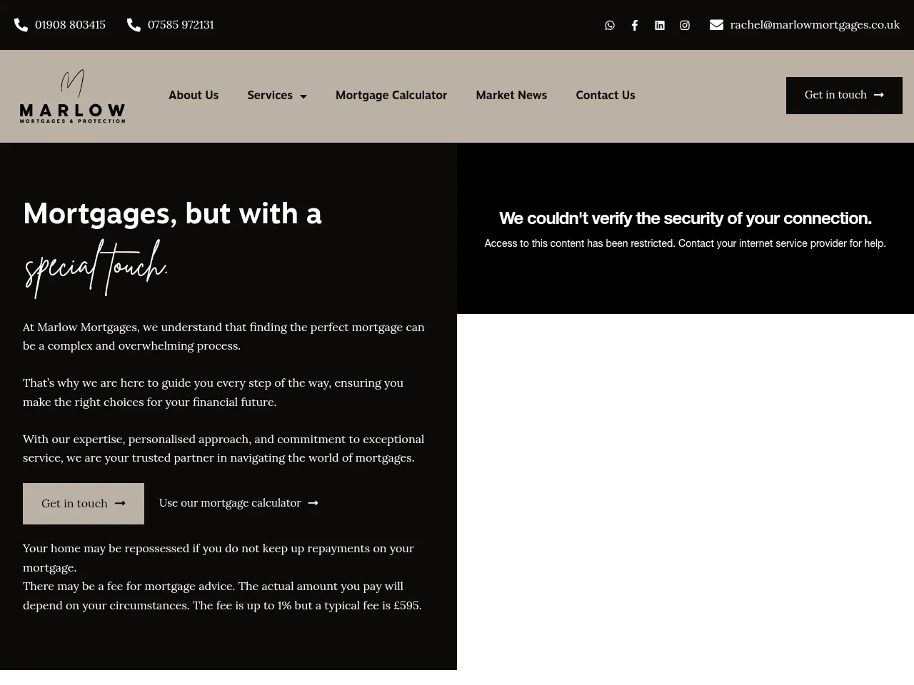 Marlow Mortgages website preview