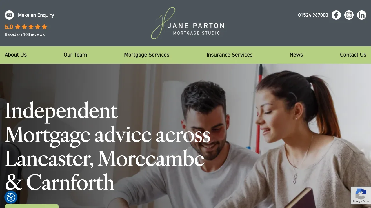 Jane Parton mortgage Studio website preview