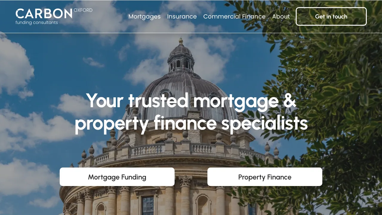 Carbon Funding Consultants (Oxford) website preview
