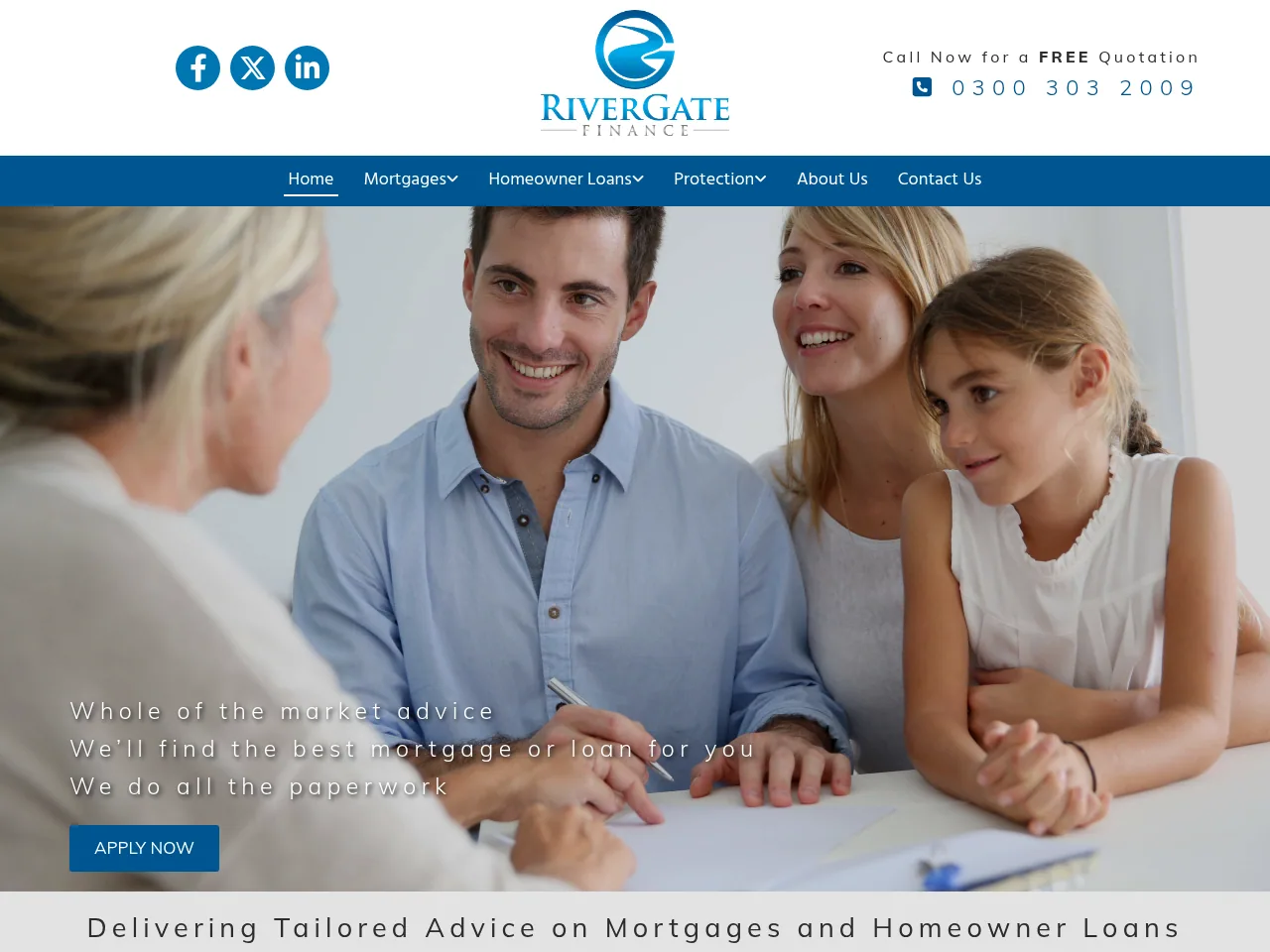 Rivergate Finance website preview