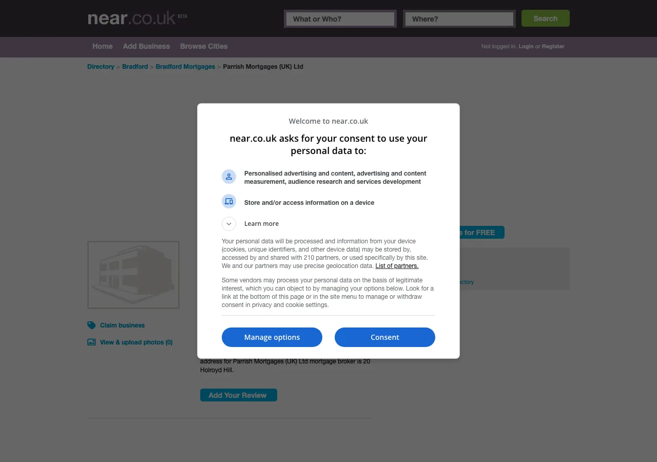 Parrish Mortgages (UK) Ltd website preview