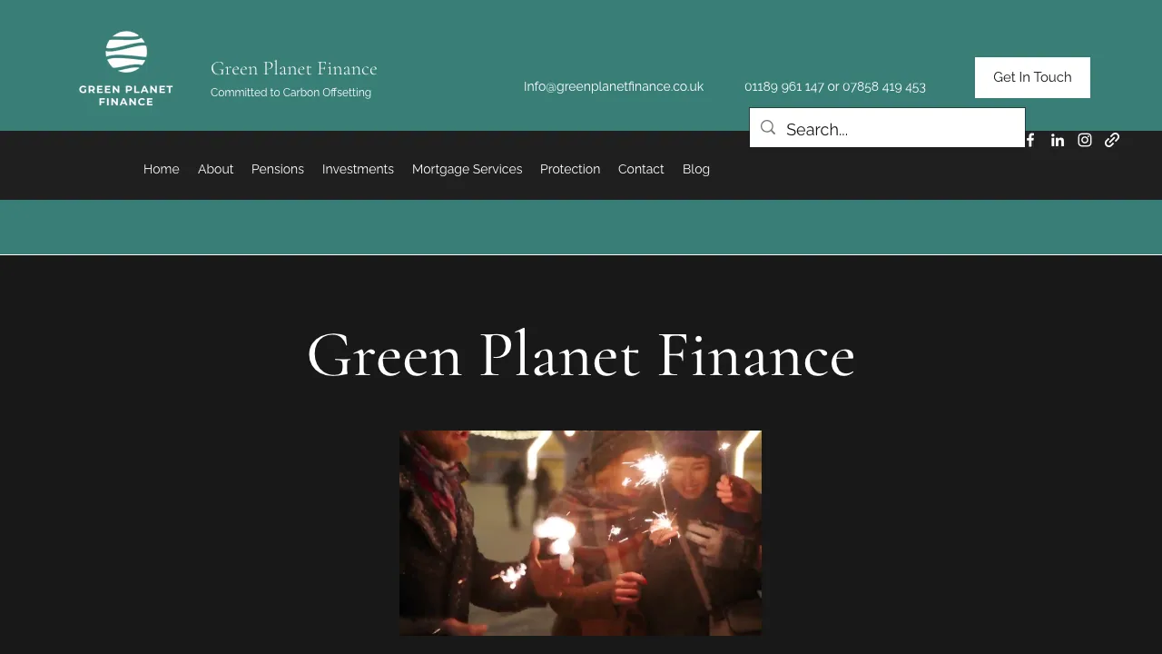 Green Planet Finance website preview