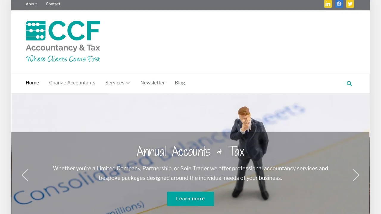 CCF Accountancy Ltd website preview