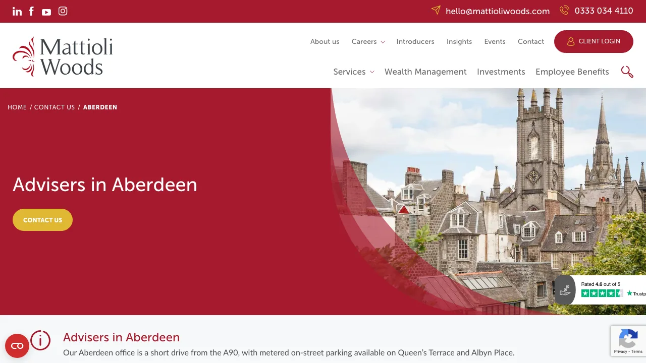 Mattioli Woods website preview