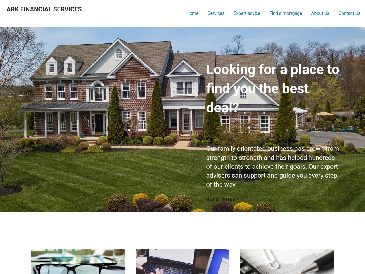 Ark Financial Services website preview
