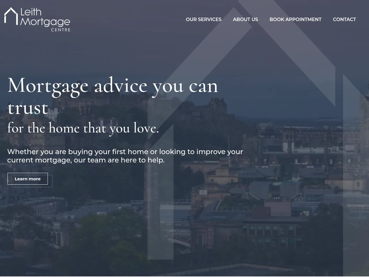 Leith Mortgage Centre website preview
