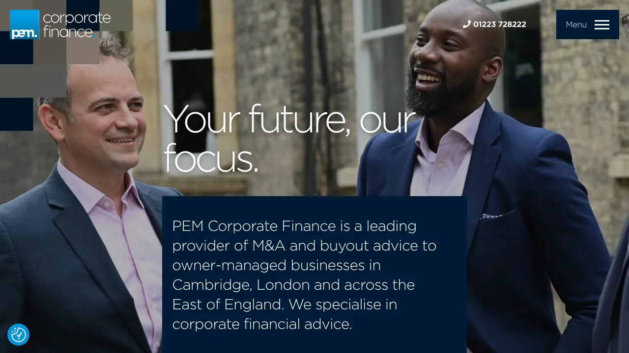 PEM Corporate Finance LLP website preview