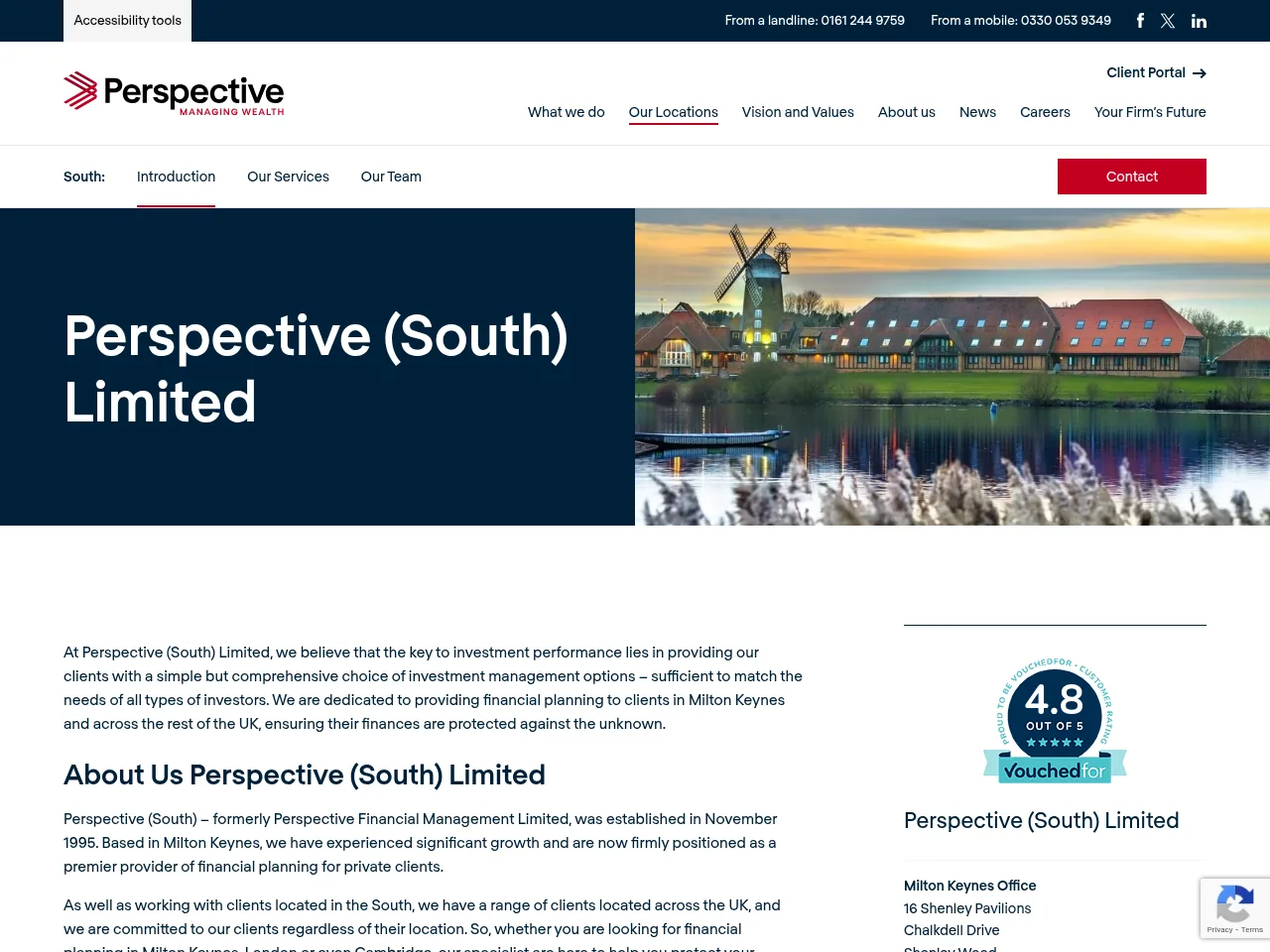 Perspective (South) website preview