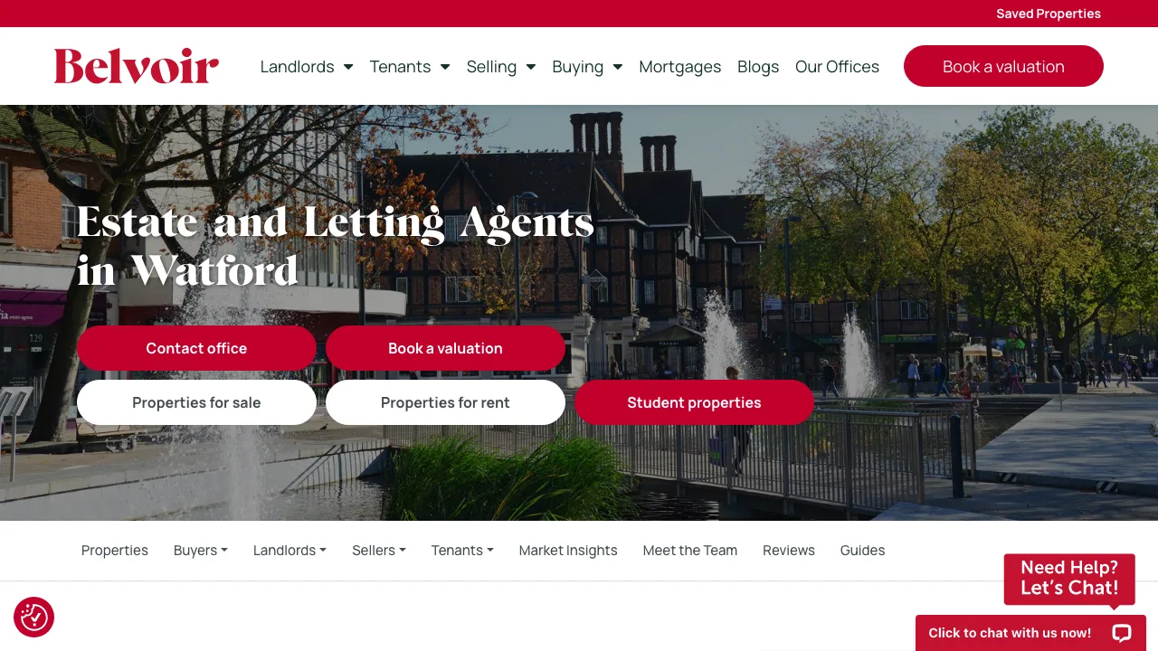 Belvoir website preview