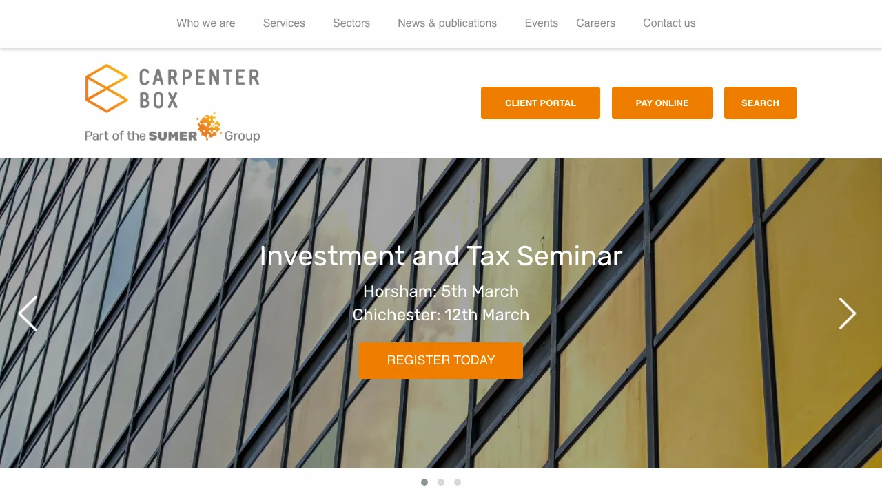 Carpenter Box website preview