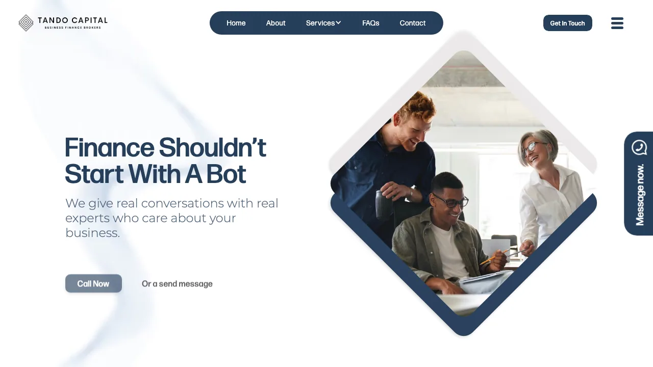 Tando Capital | Business Finance Brokers website preview