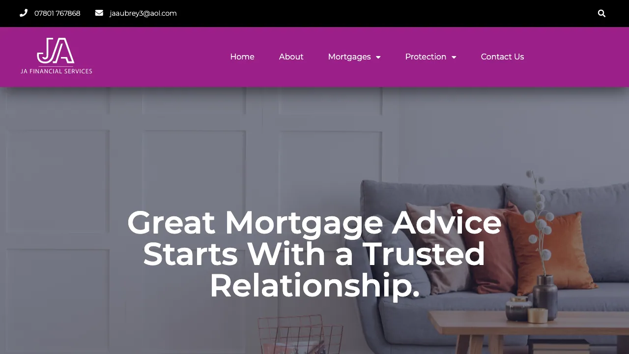 JAfinancialserviceswidnes website preview