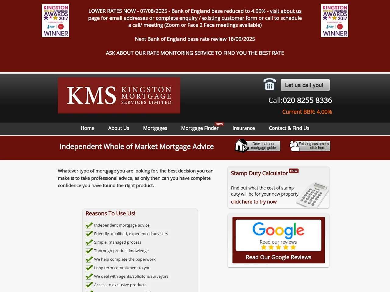 Kingston Mortgages website preview