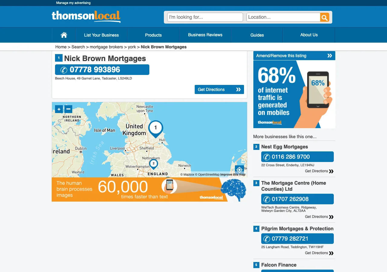 Nick Brown Mortgages website preview