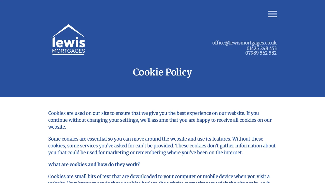 Lewis Mortgages website preview