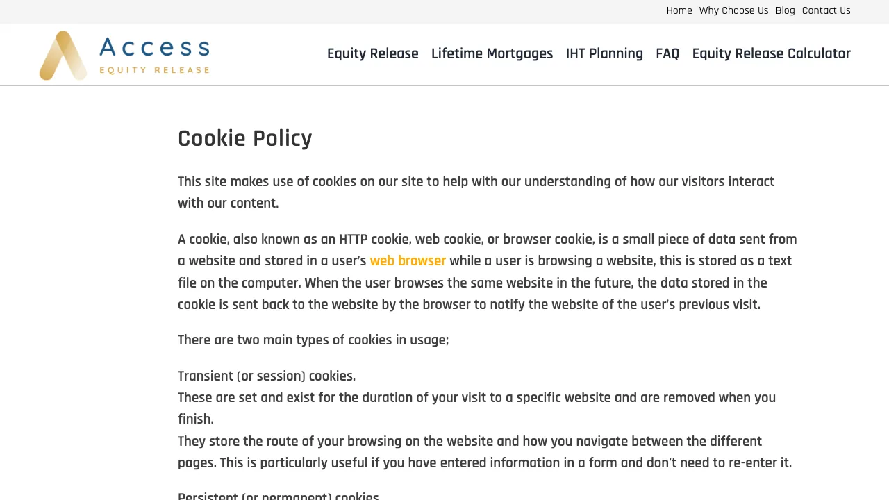 Equity Release Kensington website preview