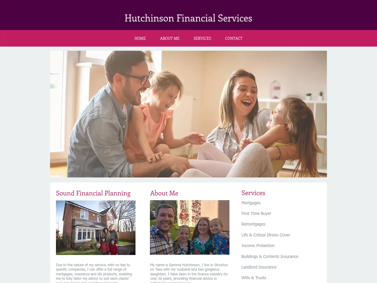 Hutchinson Financial Services website preview