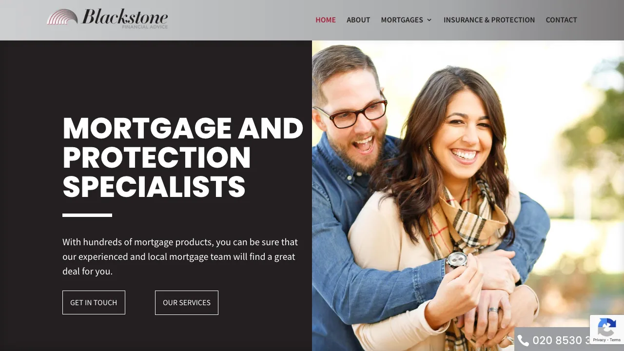 Blackstone Financial Advice website preview