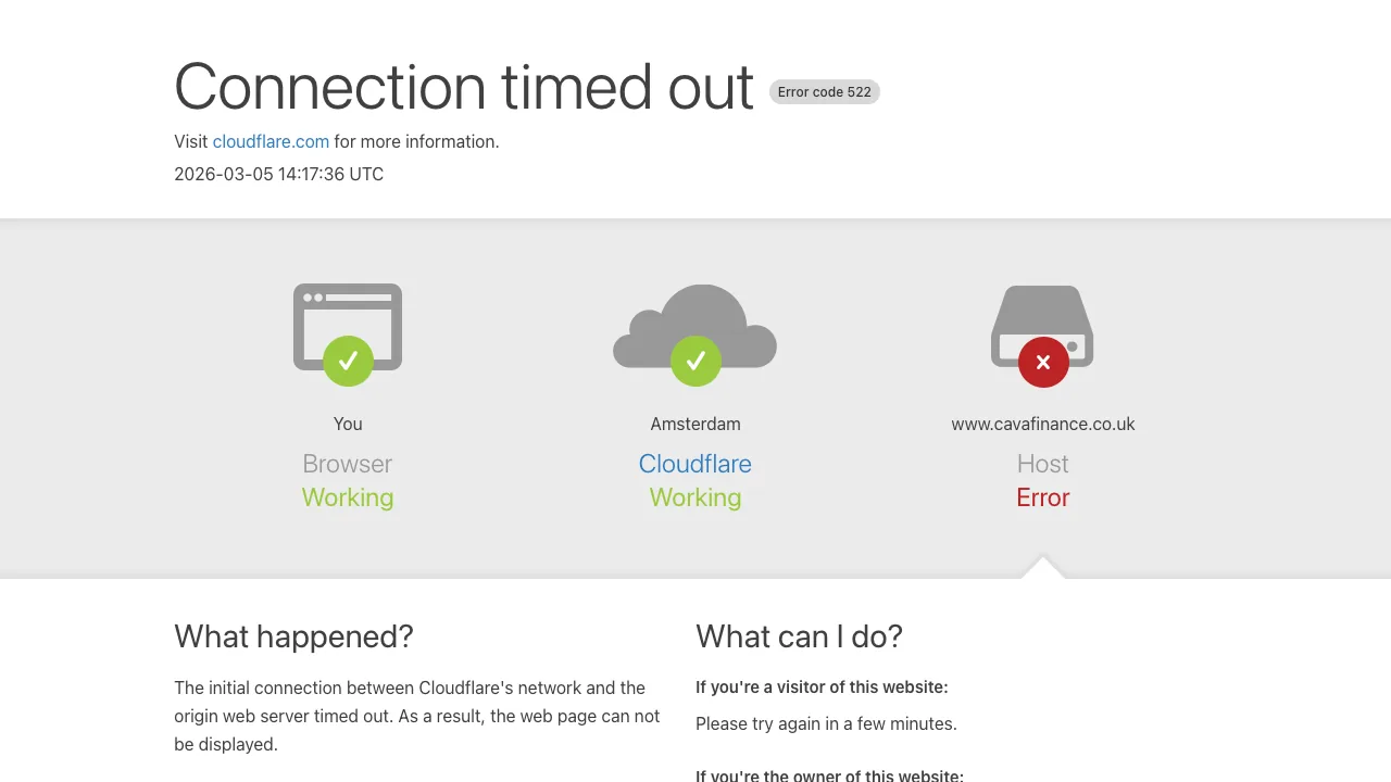 CAVA Finance website preview