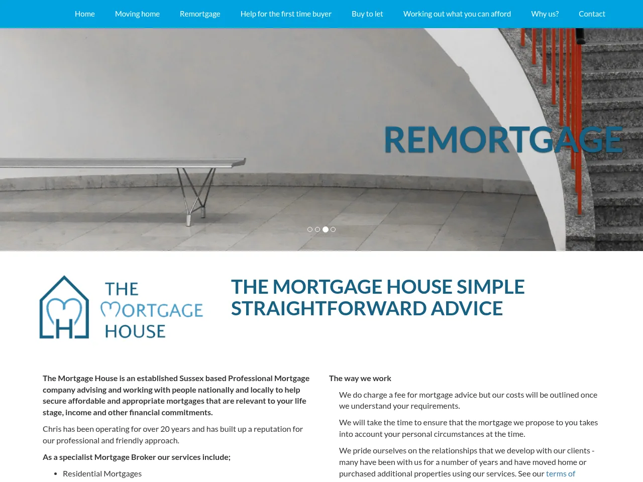 The Mortgage House website preview
