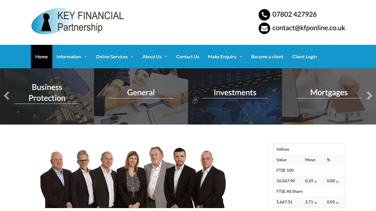 Key Financial Partnership website preview