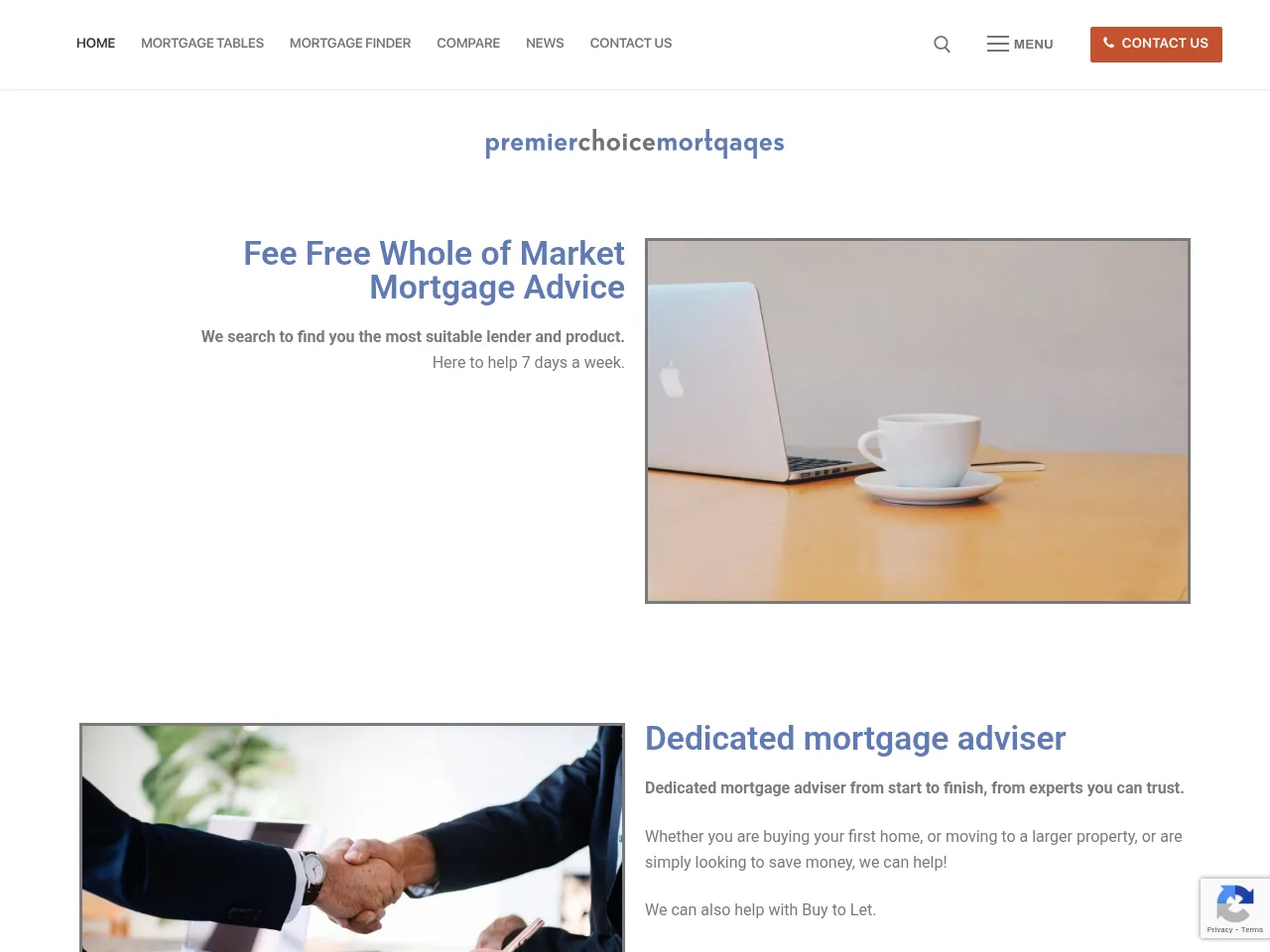 Premier Choice Mortgages website preview