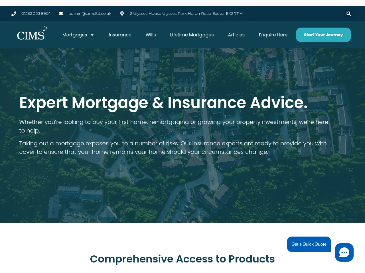 Custom Insurance & Mortgage Solutions website preview