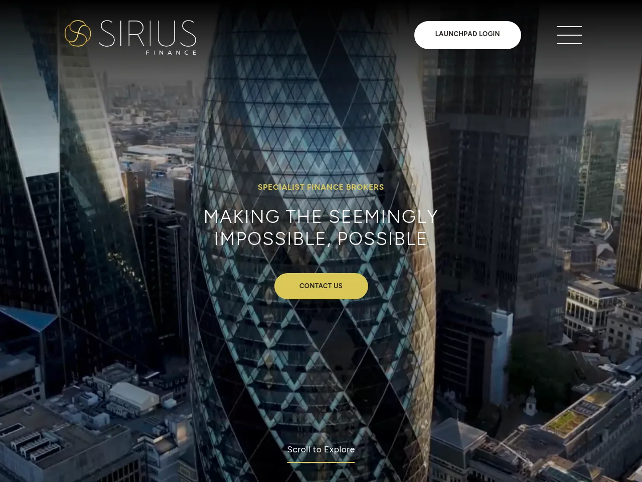 Sirius Finance website preview