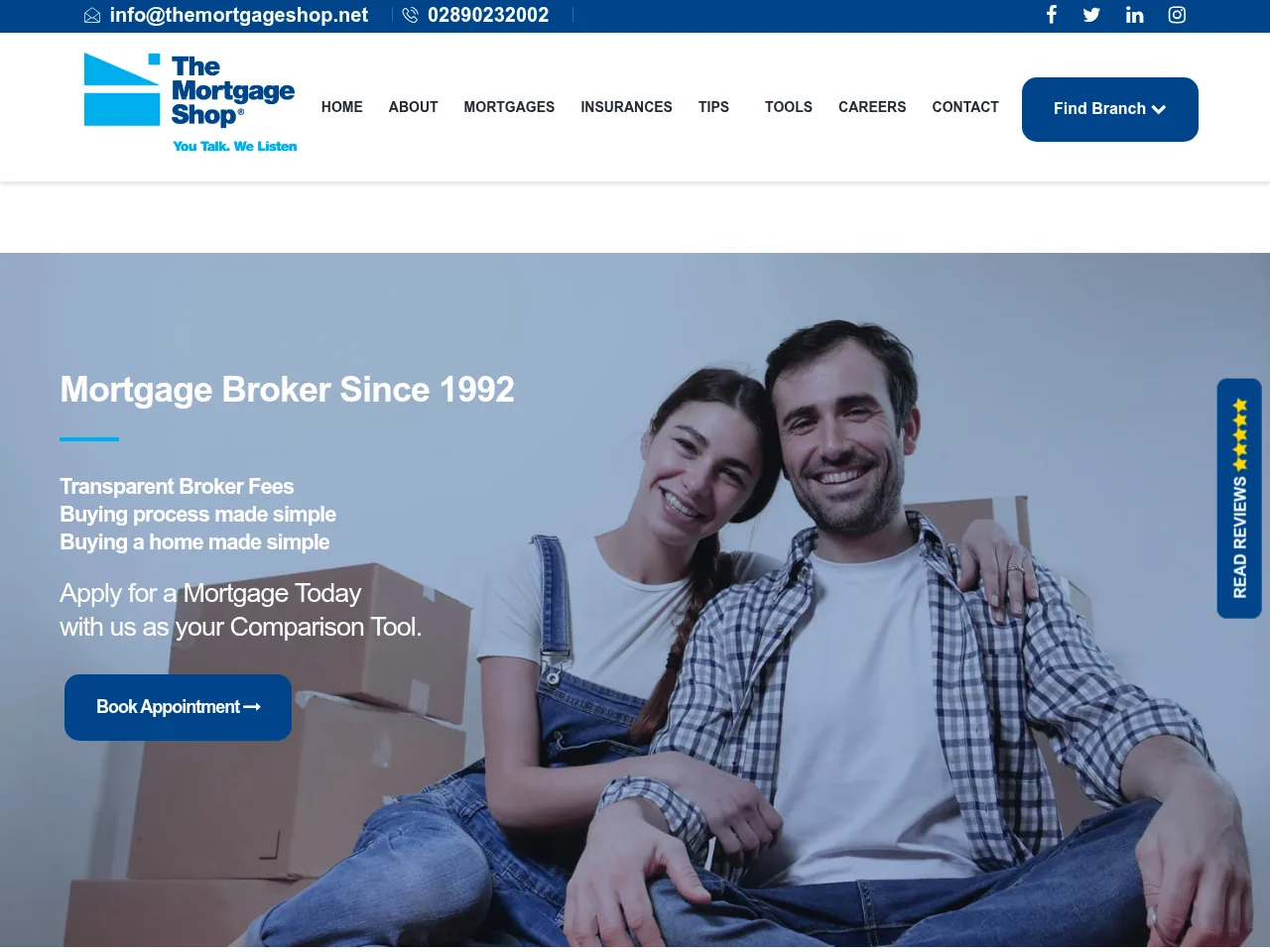 The Mortgage Shop website preview