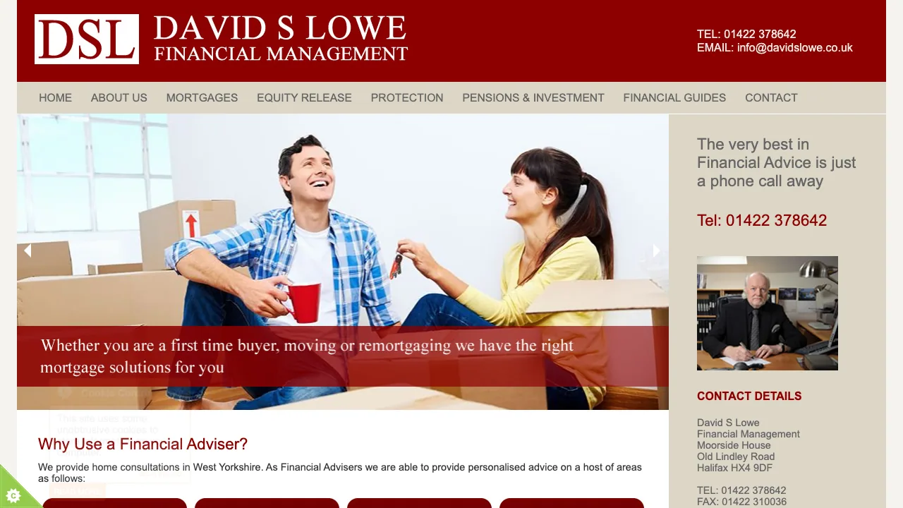 David S Lowe Financial Management website preview