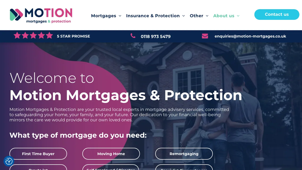 Motion Mortgages & Protection website preview