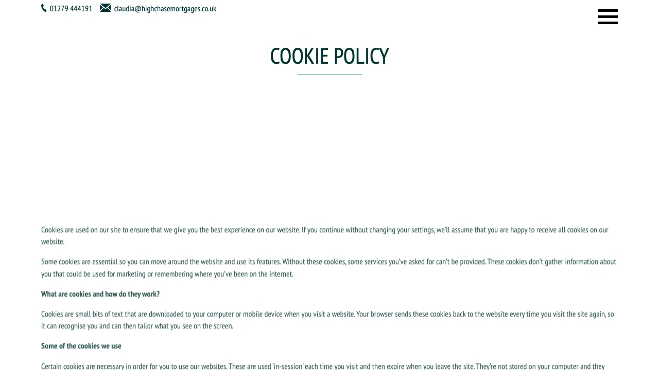 High Chase Mortgages Ltd website preview