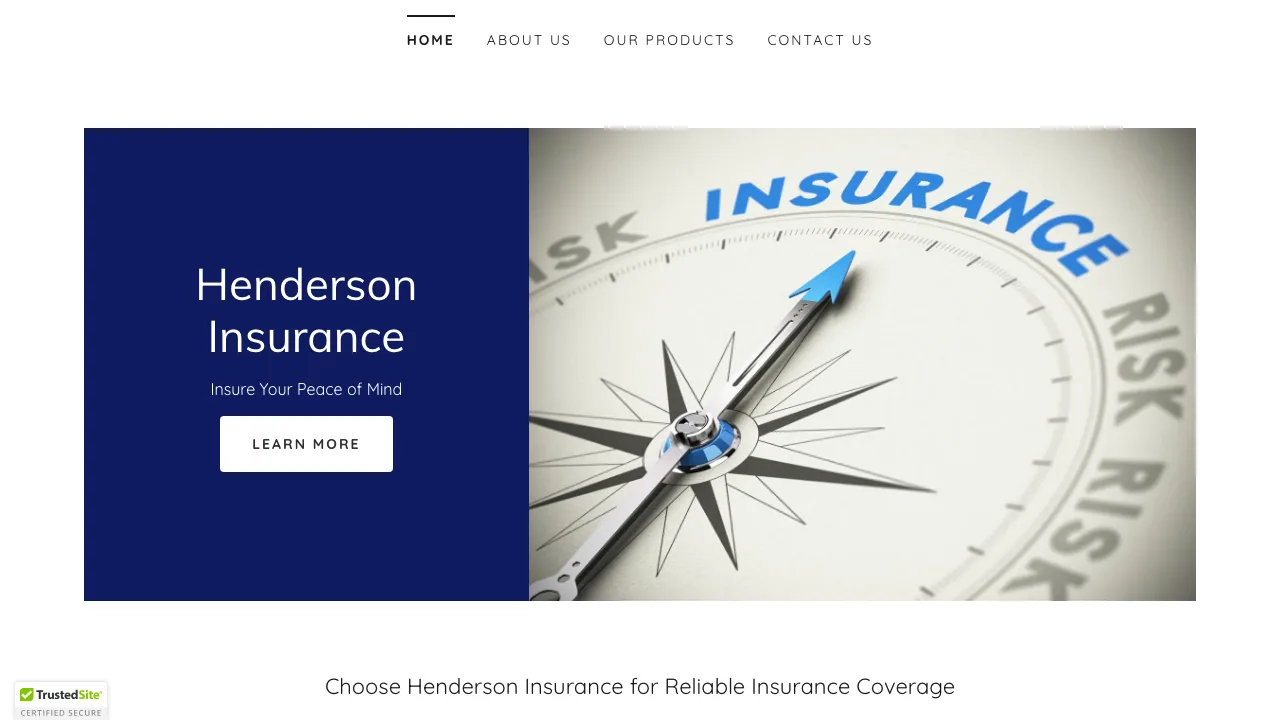 Henderson Insurance (NE) Ltd website preview