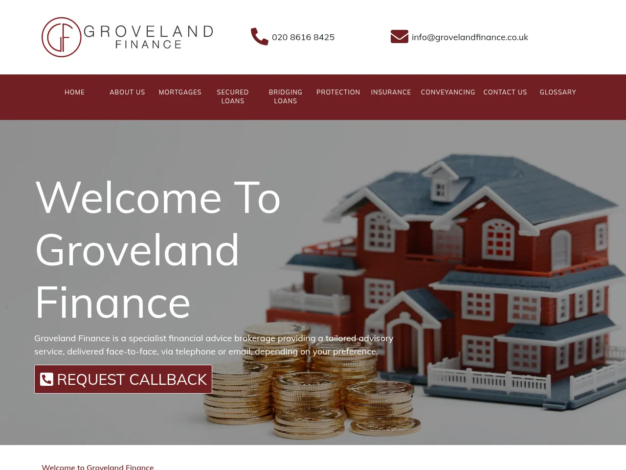 Groveland Finance website preview