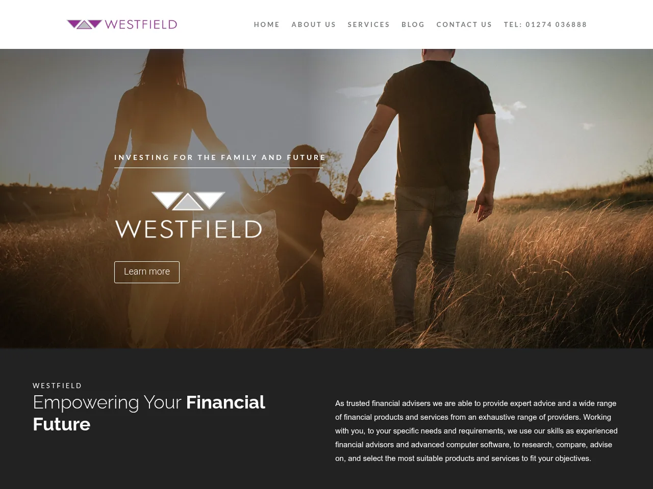 Westfield Financial Solutions website preview
