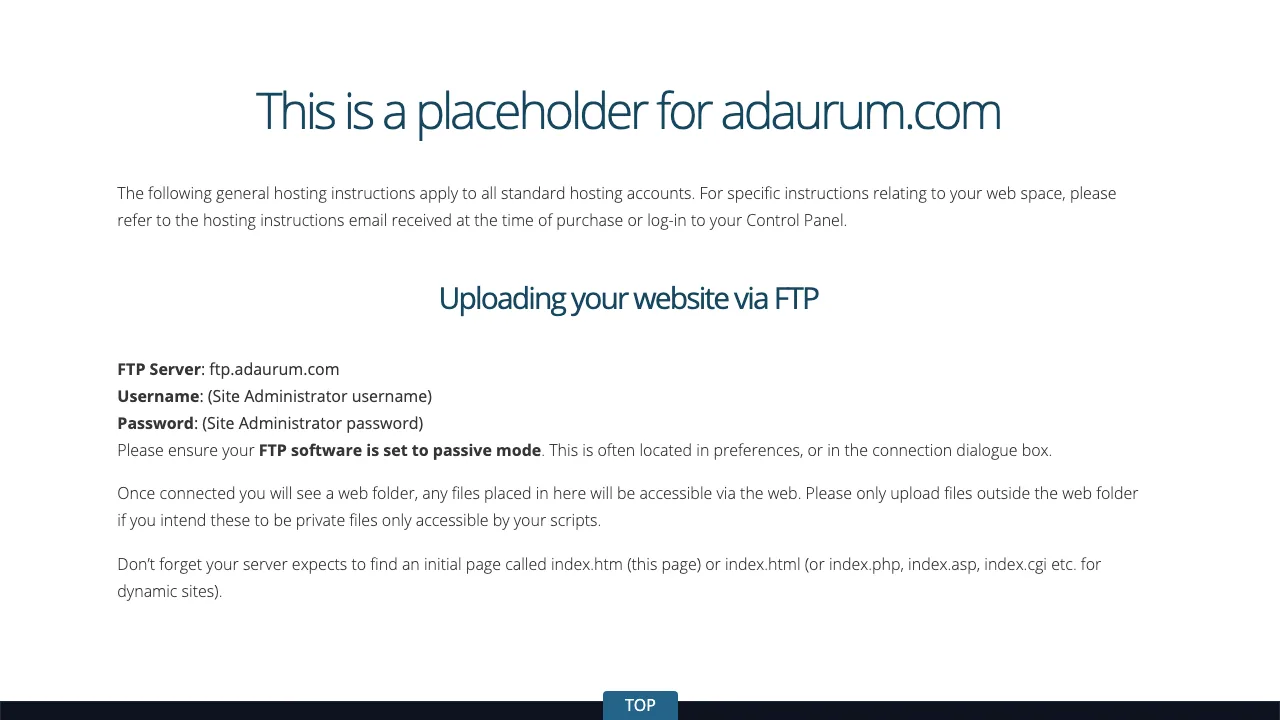 Adaurum website preview