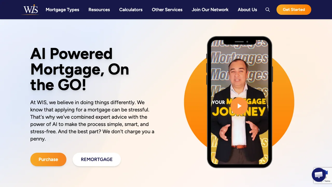 WIS Mortgages and Insurance services website preview