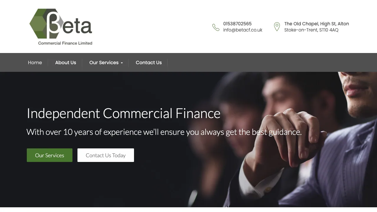 Beta Commercial Finance Limited website preview