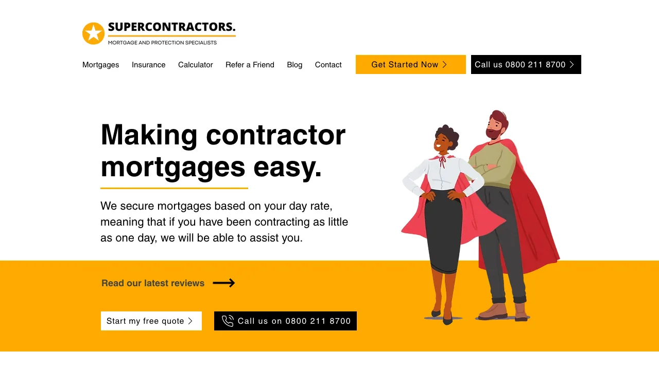 Super Contractors website preview