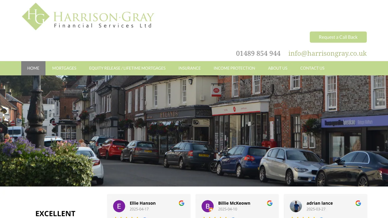 Harrison Gray Financial Services Ltd website preview