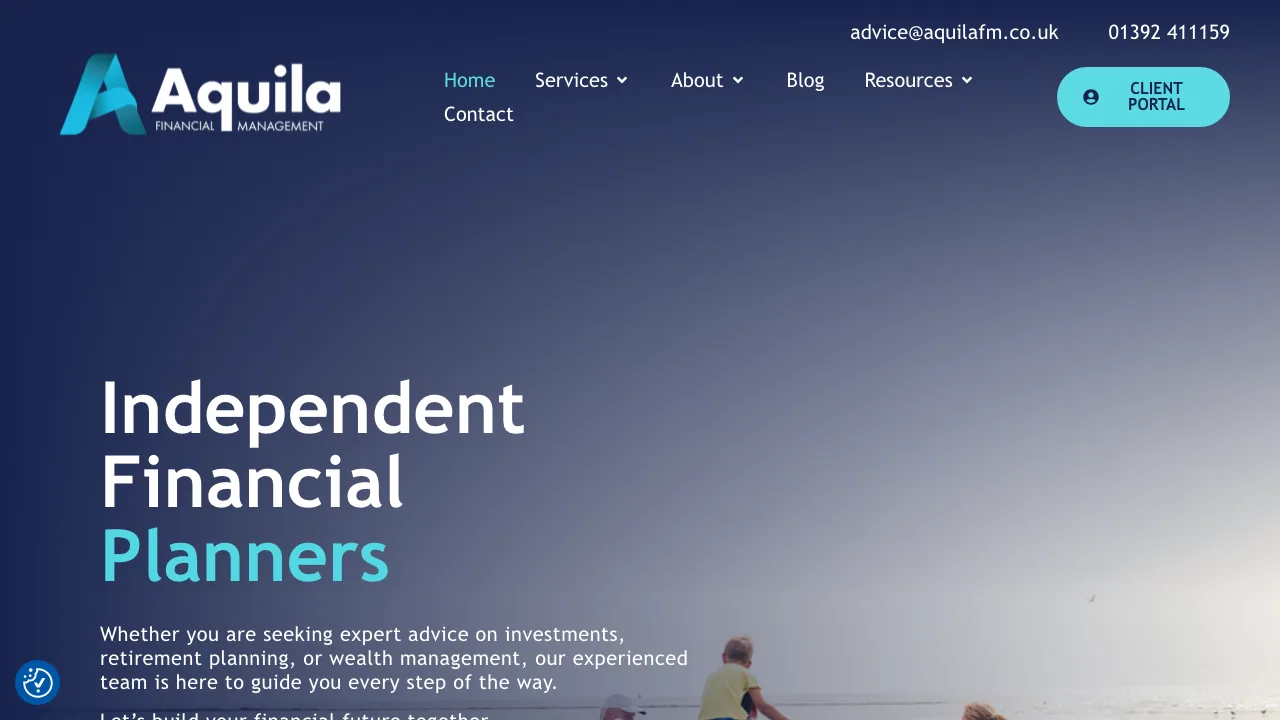 Aquila Financial Management Ltd website preview