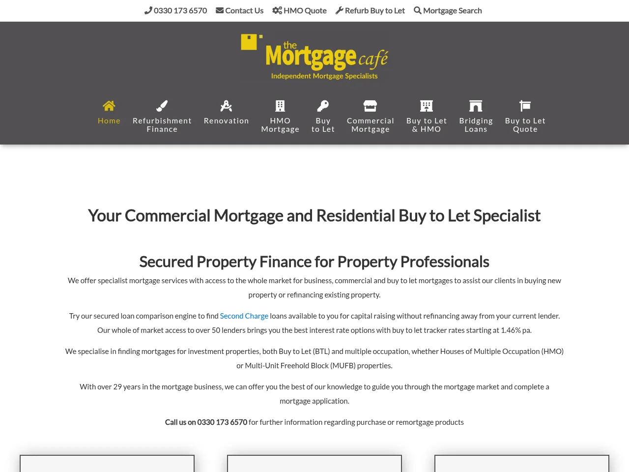 The Mortgage Café website preview