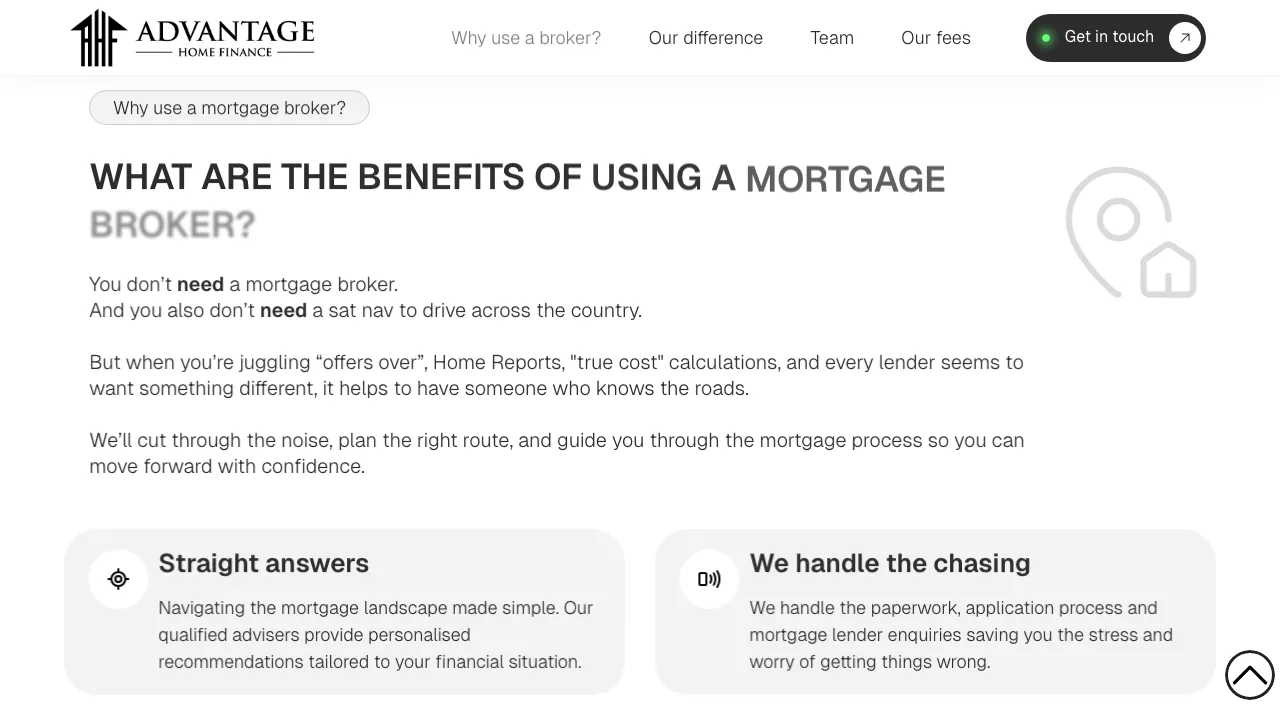 Advantage Home Finance Ltd website preview