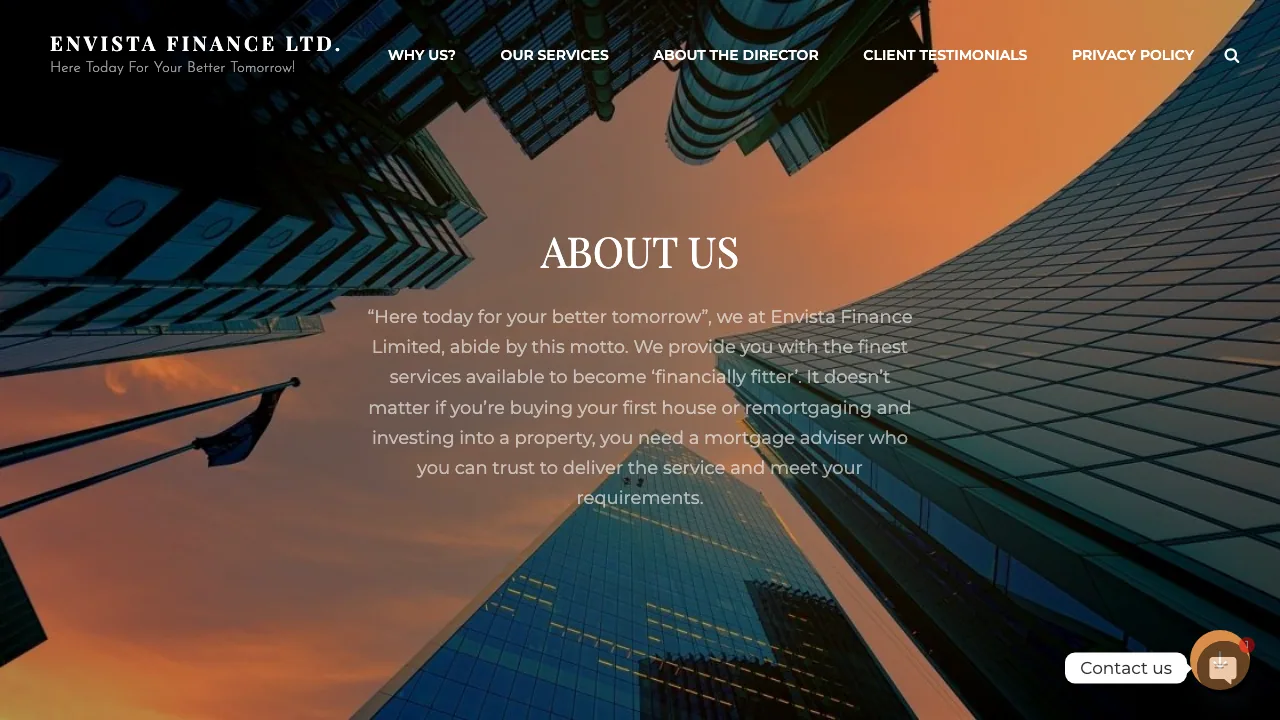 Envista Finance Limited website preview