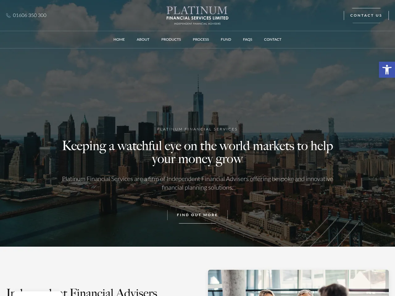 Platinum Financial Services website preview